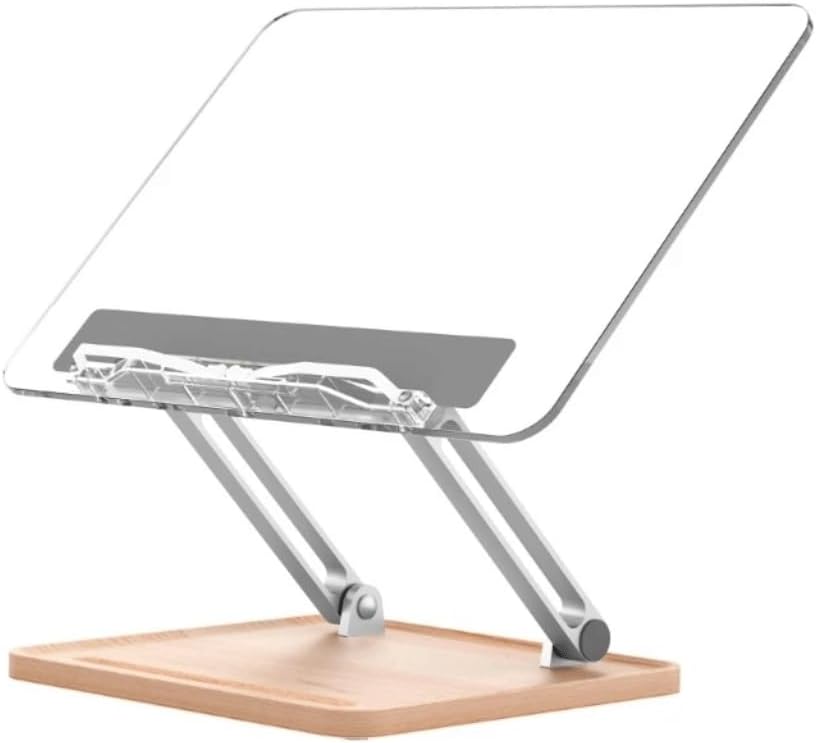Foldable Reading Stand with Tablet, Desktop Bookshelf with Portable