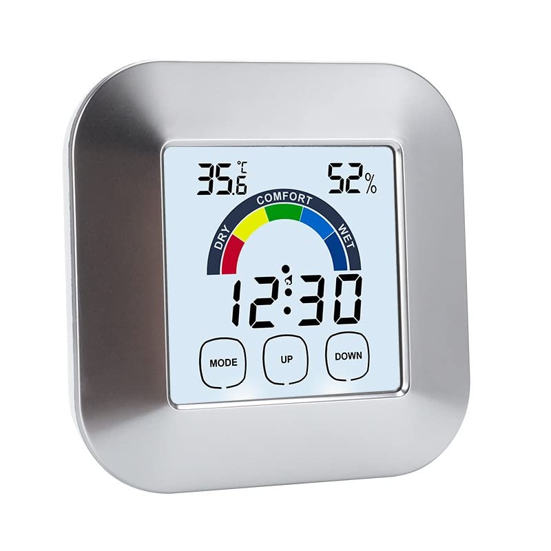 Multifunctional Electronic Clock Room Thermometer Creative Touch Screen Home Display with Comfort
