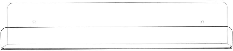 CY craft Clear Acrylic Floating Shelves Display Ledge, 5 MM Thick Wall Mounted Storage Shelf for Kitchen/Bathroom/Office,Invisible Kids Bookshelf and Spice Rack,15 Inch,Set of 4