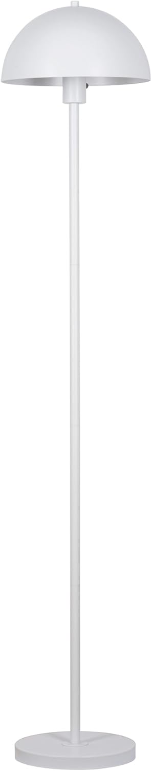 Kenroy Home Vega White Metal Dome Floor Lamp with Sleek Modern Design and Round Metal Shade for Living Rooms, Offices, and Bedrooms
