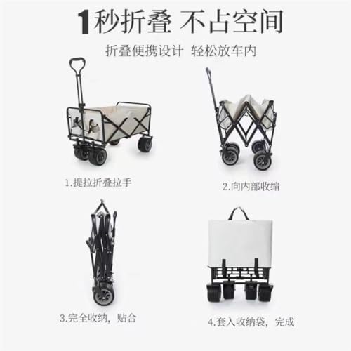 Portable Camping Cart,Outdoor Beach Trolley Cart Folding Hand Pulled Trailer for Camping and Picnic Portable Travel Equipment for Outdoor Activities