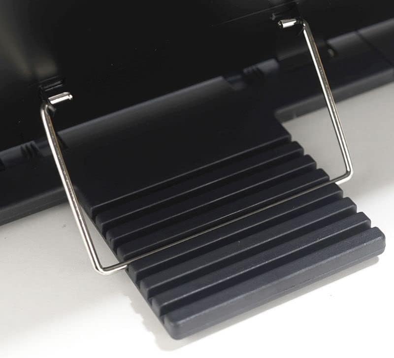 Book Stand Frame Desk Reading with 7 Tilt Adjustable Grooves Bookends for Document