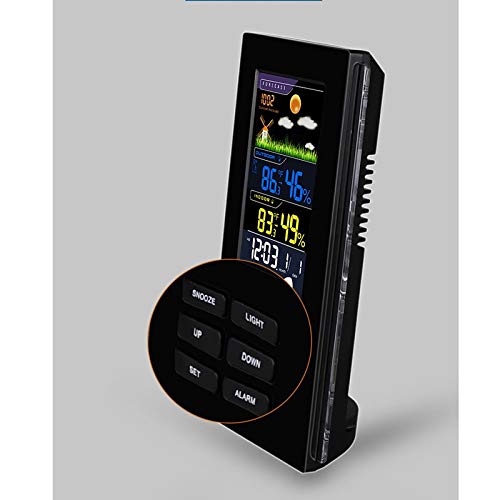 TS-74 Remote Precision Digital Thermometer Indoor and Outdoor and Hygrometer with Clock Function(D)