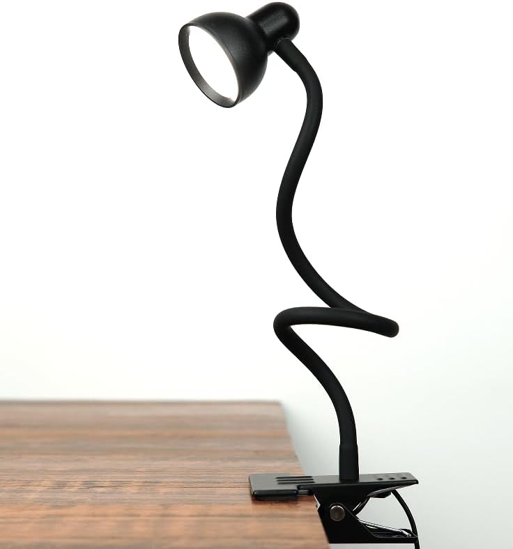 Clip-on Reading Light - 3 Color Modes, 10 Dimmable Brightness, Eye Care Clamp Desk Lamp with Flexible Gooseneck for Reading in Bed, Desk, Headboard, Computer