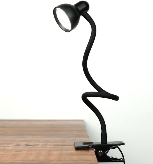 Clip-on Reading Light - 3 Color Modes, 10 Dimmable Brightness, Eye Care Clamp Desk Lamp with Flexible Gooseneck for Reading in Bed, Desk, Headboard, Computer