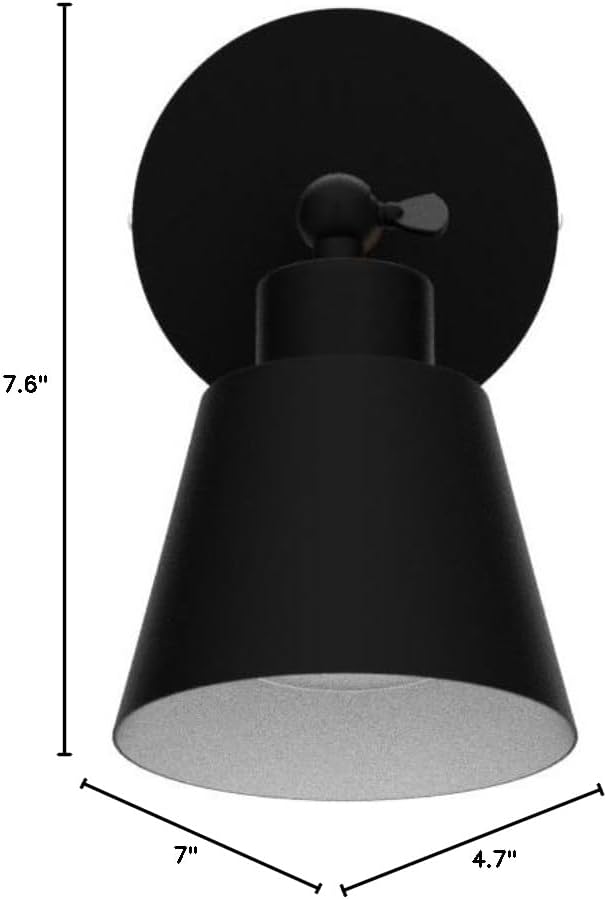 Black Battery Operated Wall Sconce Set of Two, Easy to Install Wireless Lights for Wall, Remote Control Dimmable LED Lights, Auto Timer Wall Lamp Fixtures for Bedroom, Gallery, Living Room, RV