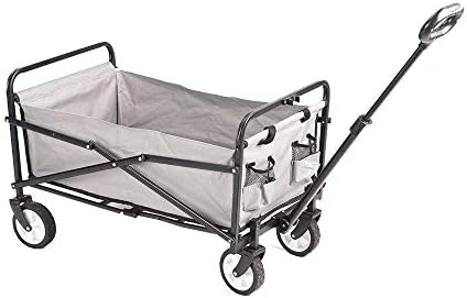 Portable Camping Cart,Garden Cart Foldable Pull Wagon Stroller Camping Cart Station WagonChildren's WagonFestival Trolley Outdoor