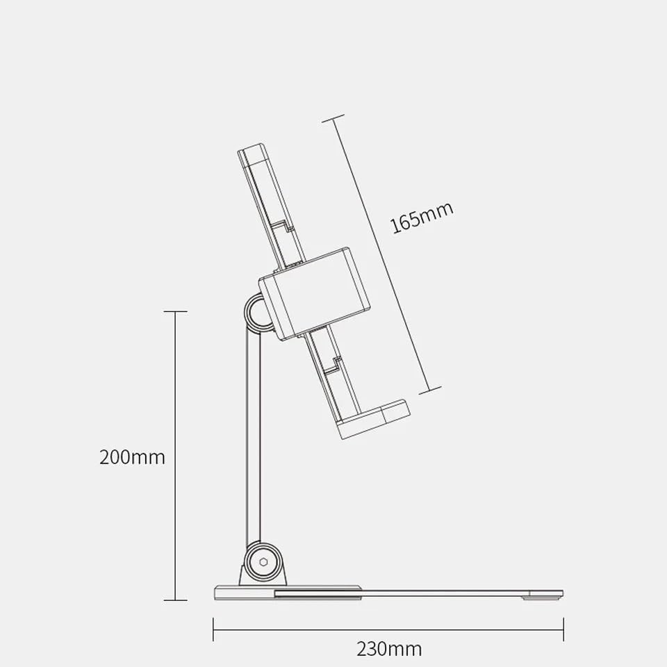 Adjustable Height Aluminum Reading Bookshelf, Multi Angle Rotating