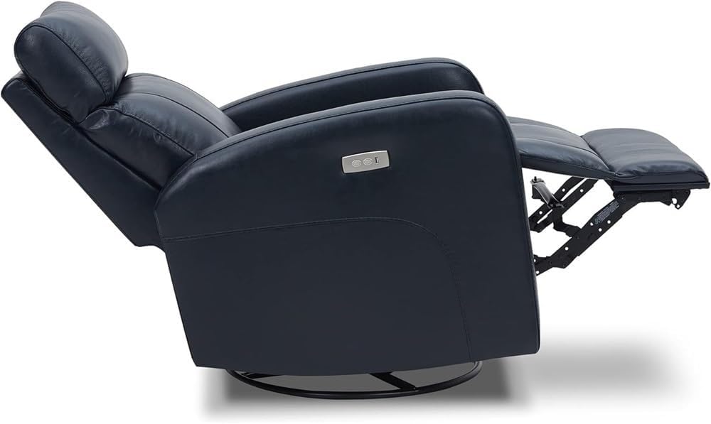 Power Swivel Glider Recliner with Rotation & USB Port – Breathable Leather Modern Chair, Adjustable Recline for Living Room, Nursery