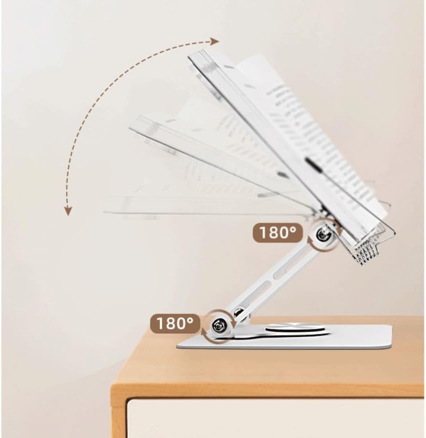 360 Degree Rotating Reading Stand Desktop Carbon Steel Adjustable Student Tablet Notebook