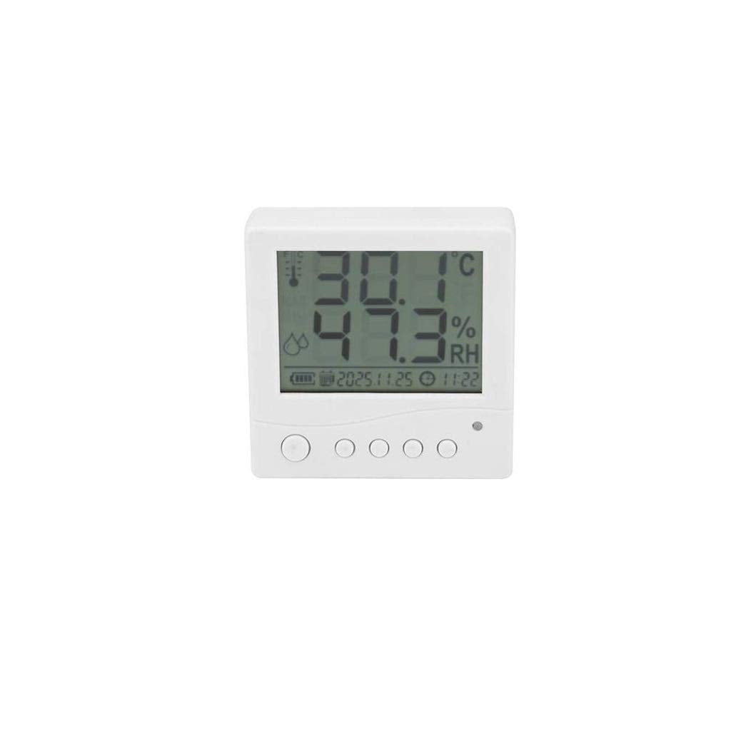 Digital Indoor and Outdoor Temperature and Humidity Meter with Sensor, Large LCD Screen, Weather Forecast, Alarm Clock