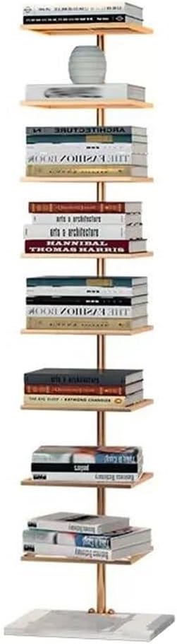 Metal Spine Book Tower - 6/8 Tier Invisible Bookshelf, Corner Design, Modern Bookcase for Living Room, Home Office, Study - Stylish Storage Solution for Contemporary Decor