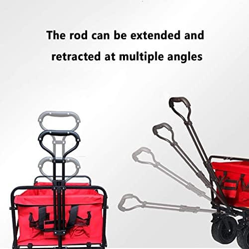 Trolleys, Outdoor Foldiutility Wagon Foldicampicart, 4 Wheeled Garden Trolley, Portable Outdoor Fishicart, for Picnic Beach, Load-Bea100Kg/220Lbs/Style 2