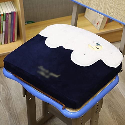 Cartoon Cotton Chair Cushion Office Seat Non-Slip Student Raise Height Pillow for School Study(Cream Avocado)