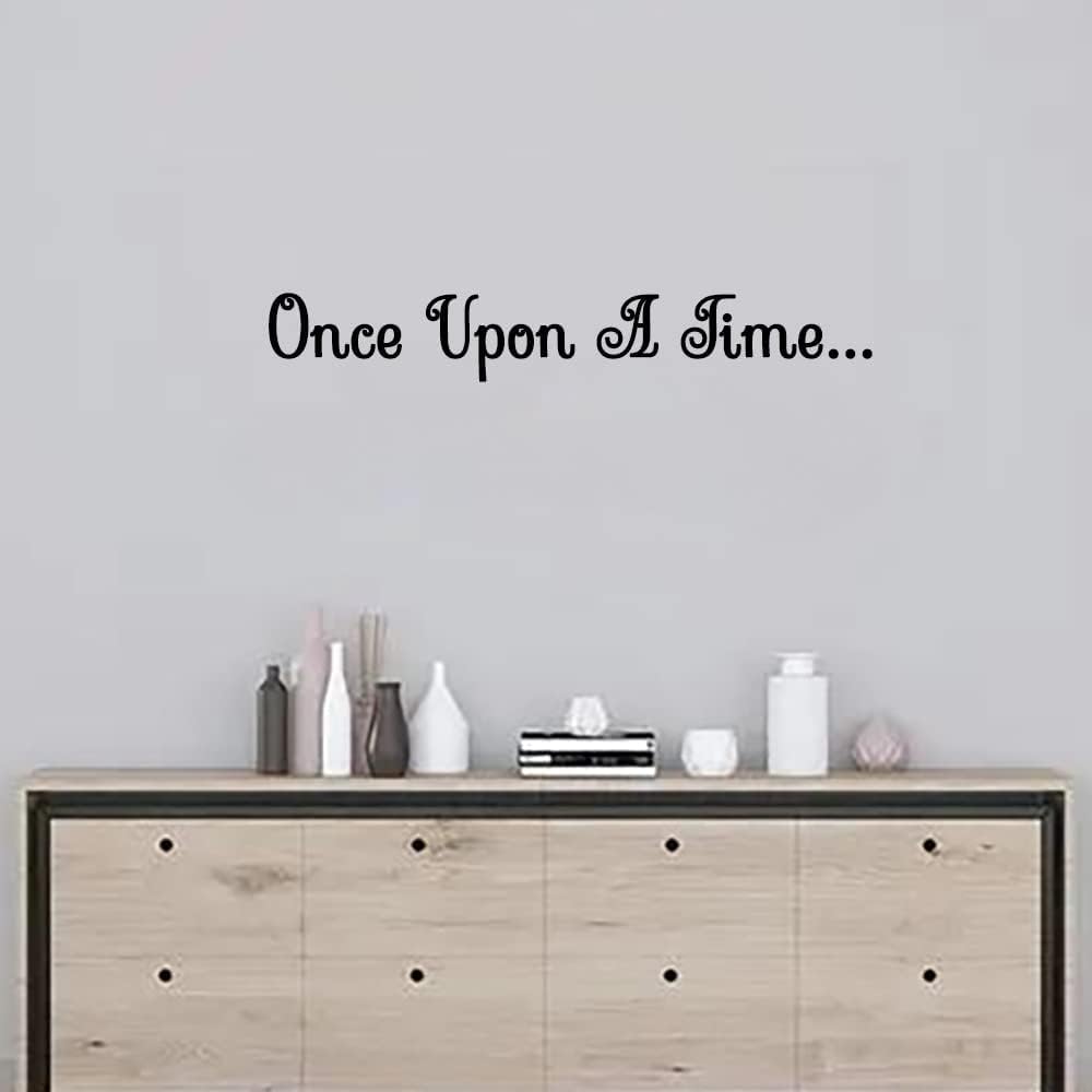 Once Upon A Time Wall Decal – Inspirational Sticker for Home, Bedroom, Living Room – Motivational Wall Art Decor