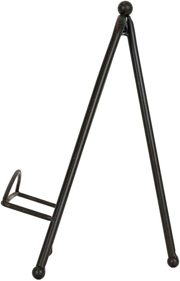 Foreside Home & Garden Farmhouse Black Metal Folding Easel
