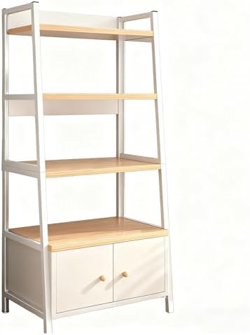 Tall 3/4-Tier Bookcase with Drawer, Narrow Modern Shelf for Bedroom, Office, Living Room & Nail Salon, 150cm High, 4 Layers Storage Organizer