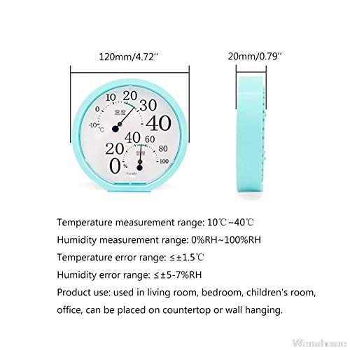 Wall Hang Temperature Humidity Monitor Indoor Outdoor Thermometer Hygrometer No Battery Required Hanging & Stand