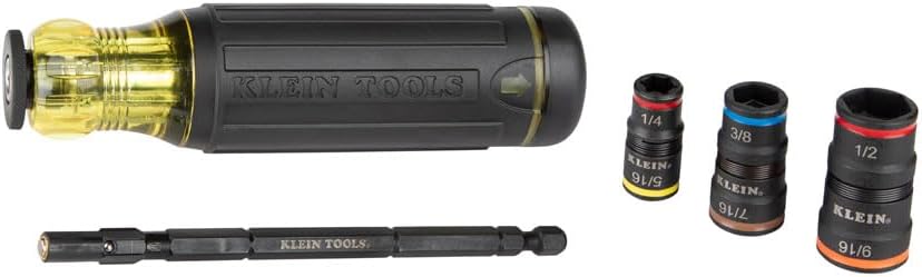 Klein Tools 32303HD Impact Driver Set, 20-in-1 SAE Impact Rated Sockets and Screwdriver Tool with Phillips, Slotted, Square and Torx Tips