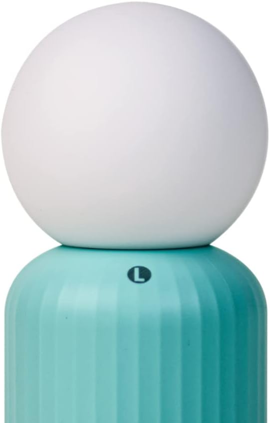 Skittle Table Lamp with Charging Pad - Bedside Nightstand Home Decor for Office, Bedroom, Living Room Orb 3" W x 7" H (Mint Green)