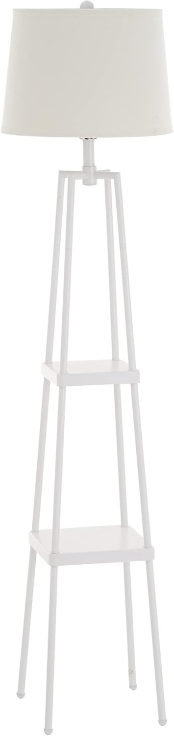 Catalina Lighting 19305-001 Modern Etagere Floor Lamp with Shelves, Standing Lamp, Living Room Light with Shelving, LED Bulb NOT Included, 58", White