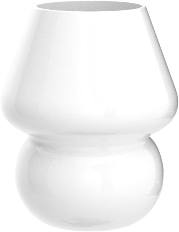 BSOD Mushroom lamp,Glass Mushroom Bedside Table Lamp Translucent Murano Vintage Style Striped Small Nightstand Desklamp Swirl Light for Home Decor, Dining, Living, Bedroom, Gift (Matte White)
