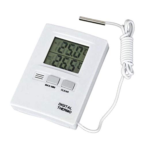 Wall-Mounted Digital Thermometer Fridge Freezer LCD Indoor and Outdoor