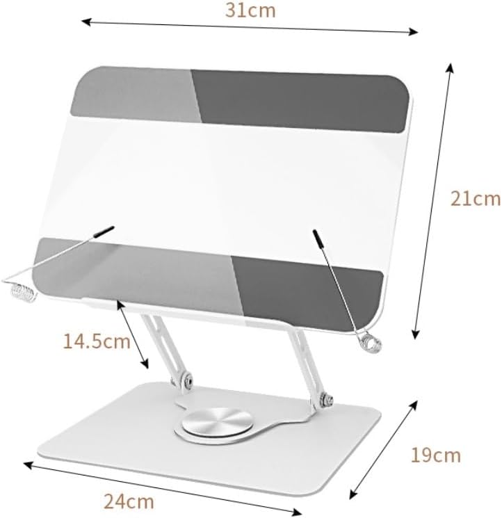 360 Degree Rotating Reading Stand Desktop Carbon Steel Adjustable Student Tablet Notebook