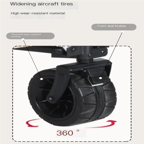 Portable Camping Cart,Outdoor Folding Aluminum Alloy Beach Trolley Cart for Camping and Picnic Small Pull Cart for Off Road Adventures Black Color