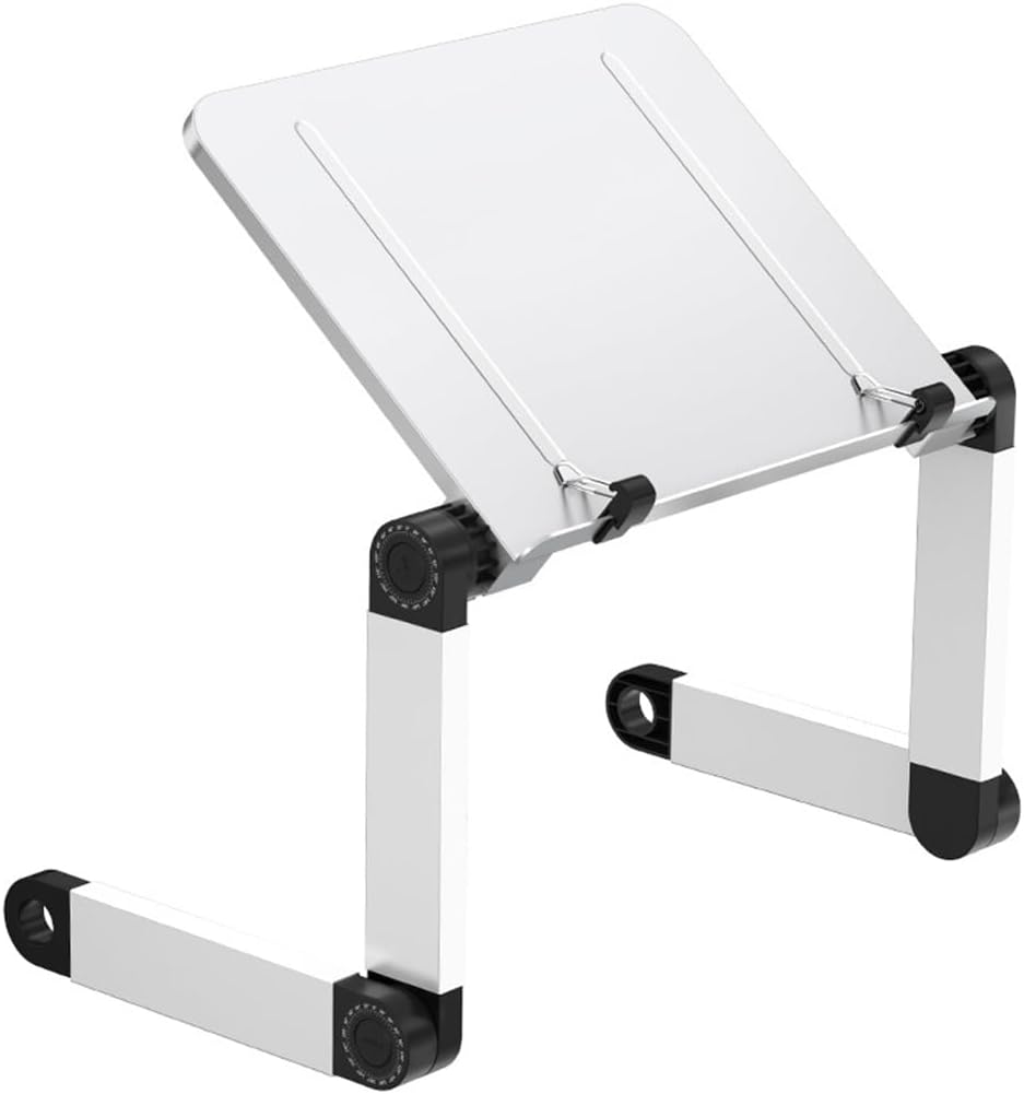 Adjustable and Stable Desktop Reading Stand, Foldable Storage Laptop Tablet, Elevated
