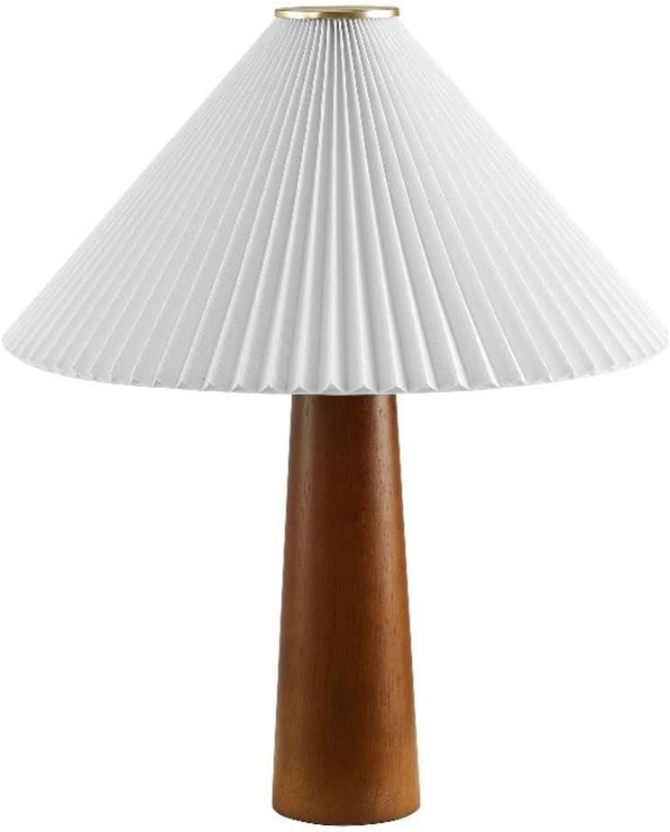 Modway Jessica Pleated Table Lamp in Walnut