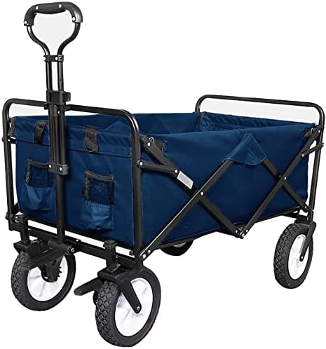 Outdoor Folding Utility Wagon Heavy Duty Shopping Push Wagon Creative Outdoor Collapsible Wagon Cart Garden Trolley with Seat Belt Load-Bearing 100kg / 220lbs (Color : Style 3) (Style 1)