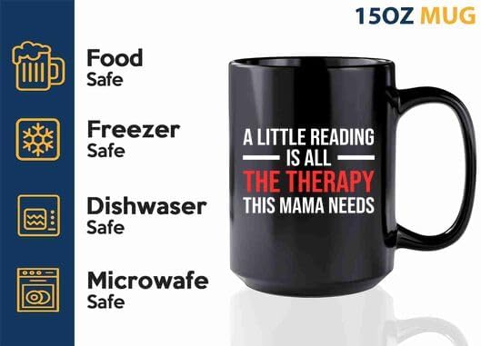 Book Lover Coffee Mug 15oz Black -Little Reading - Book Club Gifts Book Lover Cup Book Reader Romance Reader Gifts Gift For Avid Reader