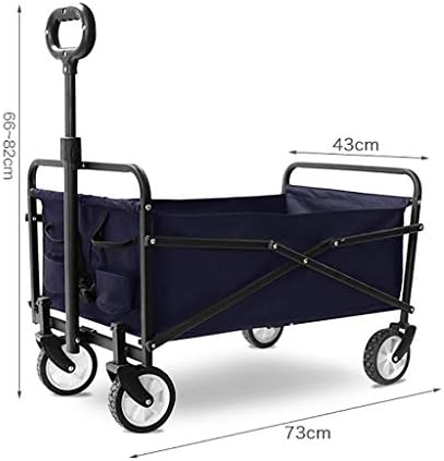 Portable Camping Cart,Folding Portable Garden Trolley Cart Heavy Duty Wagon Multi-Function Shopping Cart for Outdoor Camping Beach Supermarket Pull Truck