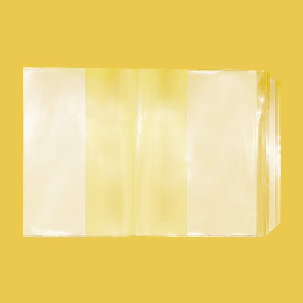 EULANT 10 Pieces Book Covers Plastic Clear with Adjustable Self-Adhesive Closure,Clear Slip On Jacket Cover,16K Size for Books at 21 * 30cm