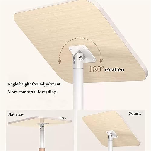 Bookstand for Reading in Bed, Floor Book Holder for Reading, Laptop Stand Adjustable Height, Angle Adjustable Hands Free Book Stand for CookBooks,Magazines (Nero) (Nero)