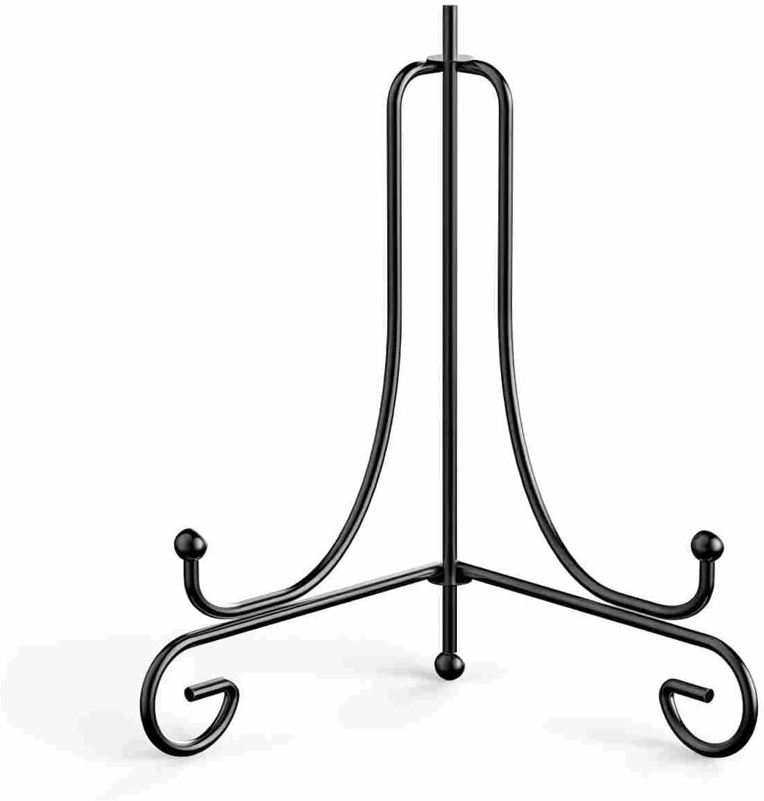 skrnrhrery Iron Display Stand, 2 Pcs Black Plate Stands, for Frames, Decorative BoardPictures, Books, Artworks (4 in)