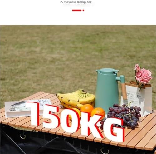 Portable Camping Cart,Outdoor Beach Trolley Cart for Camping and Picnic Folding Hand Operated Small Trailer with Egg Roll Table Ideal for Fishing and Outdoor Activities.