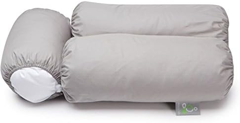 Sleep Yoga 2-Pack Pillow Cover Case Multi-Position Body Pillow - Hypoallergenic, Machine Washable - Gray 2PK
