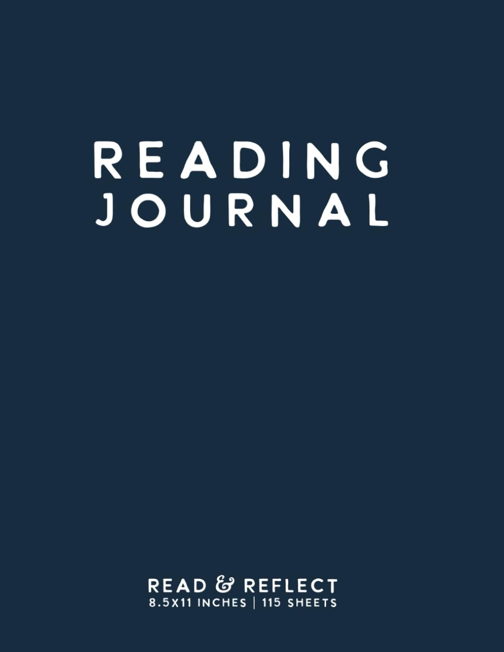 Reading Journal: Dark Blue Softcover Book Tracker by schoolnest