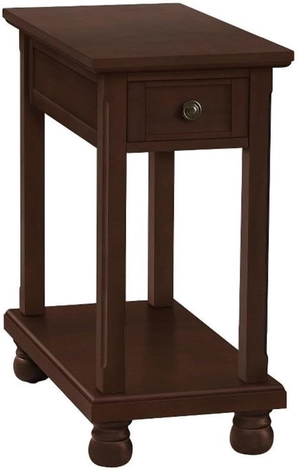 Monarch Specialties I 3967 Accent Table, End, Side Table, Narrow, Nightstand, Storage Drawer, Brown