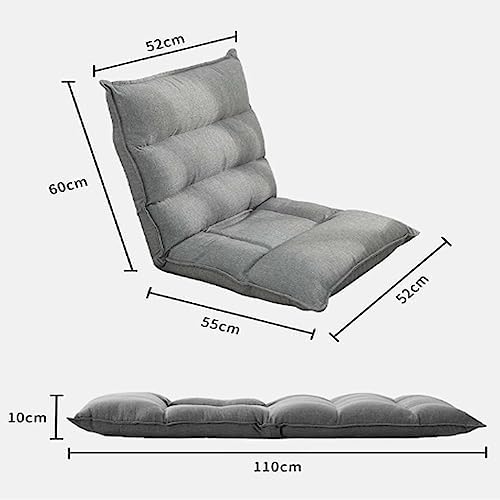 Floor Chair,Gaming Chairs with Back Support,Adjustable 14-Position,Floor Cushioned Seat Ergonomic Chair,Living Room Recliner,Lazy Sofa Lounge for Reading Meditating Watchin