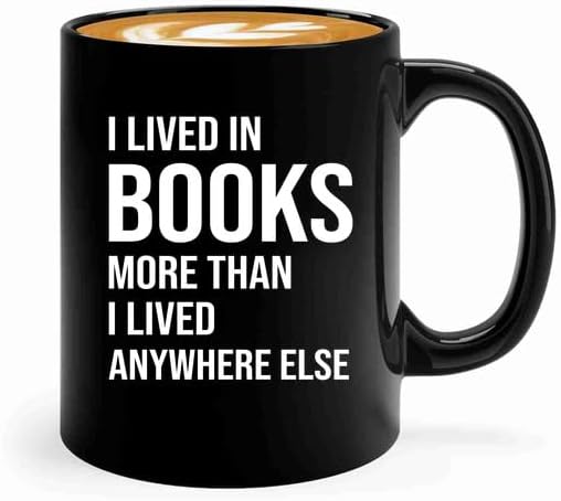 Book Lover Coffee Mug 11oz Black -books more - Book Lovers Gifts Book Reader Gifts Book Club Gifts Book Reading Cup Reading Gifts