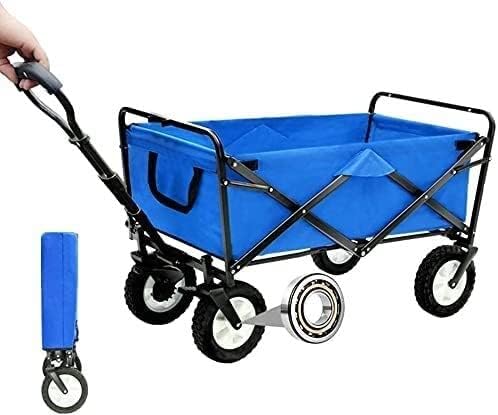 Portable Camping Cart,Outdoor Folding Utility Wagon Portable Camping Trolley with Brake Load-Bearing 80kg / 176lbs