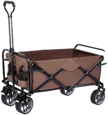 Portable Camping Cart,Outdoor Beach Camping Trolley Cart with Foldable Table Hand Pulled Design Portable Sports Stall Cart for Outdoor Activities