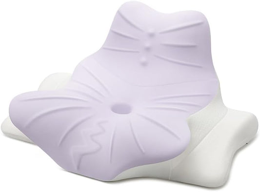 Memory Foam Ergonomic Wedge Pillow, Sofa Support Pillow, Prone Sleep/Reading Pillow, Back Pain/Acid Reflux Relief, Massage-Friendly, Removable Cover (Lavender) (Light Purple)