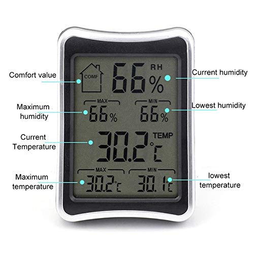 High Accuracy Digital Thermometer Hygrometer Temperature Humidity Gauge Monitor Indoor Max Min Memory Weather Station