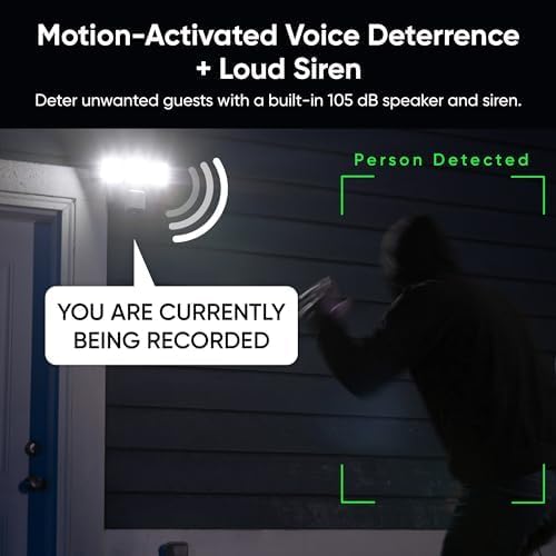 WYZE Floodlight Camera Pro, PCMag Editors' Choice 3000-Lumen LEDs, 2.5K HD Outdoor Security Camera, 180° Wide View, Motion Detection, Color Night Vision, Works with Alexa & Google, Free Expert Setup