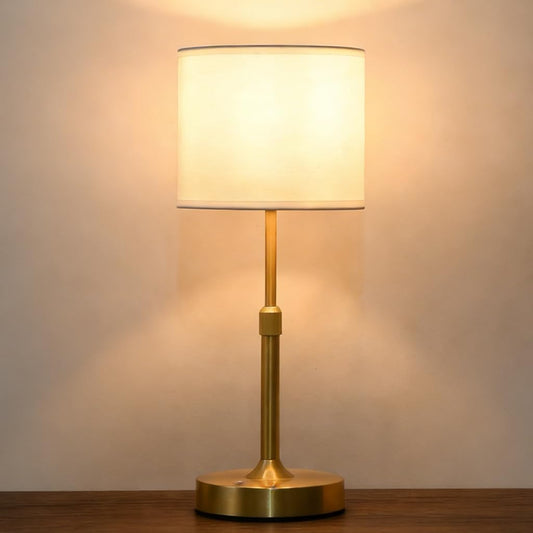 Height Adjustable Telescopic Portable Cordless Table Lamp, 5200mAh Rechargeable Battery, Dimmable Touch Control Metal Desk Lamp, Wireless Bedside Night Light for Restaurant/Bedroom/Bar/Coffee
