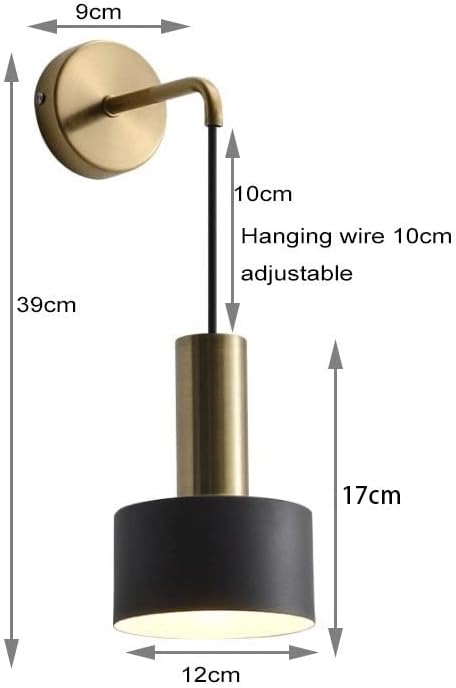 GYY Battery Operated Wall Lights Indoor with Remote,2 Pieces of Bedroom Bedside Chandelier Modern Minimalist LED Light Luxury Living Room Study Wall Lamp Porch Staircase Aisle Lamps